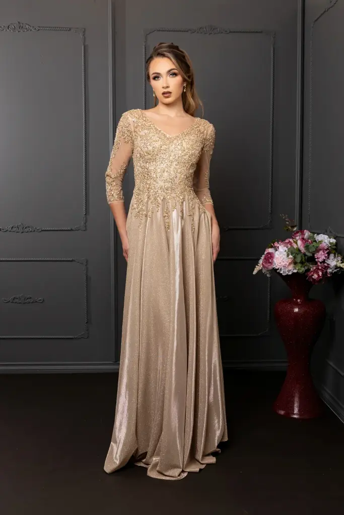 MQ2227 - Beaded Lace Illusion Sleeve Formal Gown christianeboutique (1).webp