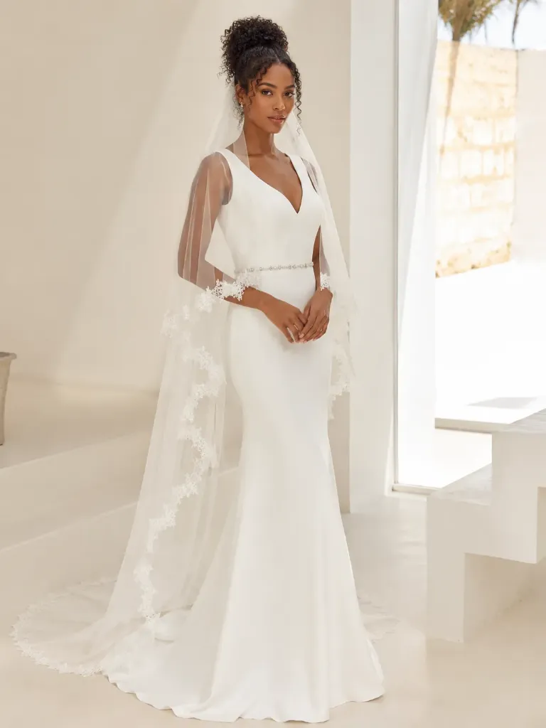 Voile de Mariée Dentelle Perlée