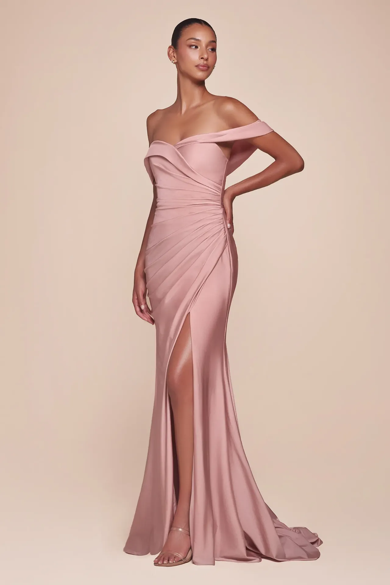Robe taille plissée flatteuse - CD790