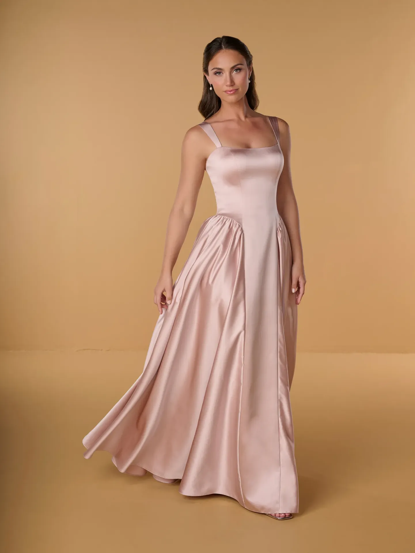 [22303-BLACK-US00] Robe longue panneau latéral sculptural — 22303 (Noir, FR 30 / US 0)